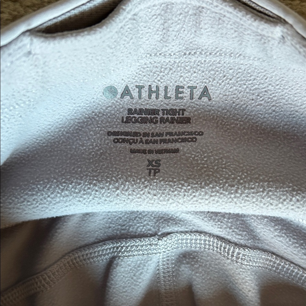 Athleta Light Gray Rainier Tights - Picture 2 of 4